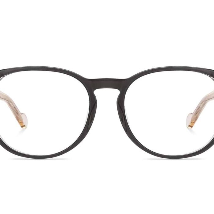 Black Full Rim Round Eyeglasses P133 - Image 4