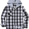 JACKETOWN Hooded Flannel Shirt for Shirts Long Sleeve Jacket