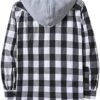 JACKETOWN Hooded Flannel Shirt for Shirts Long Sleeve Jacket